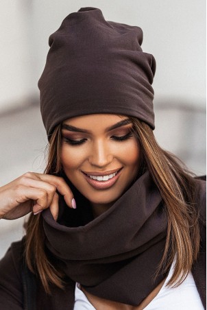 Czekoladowa czapka beanie smerfetka