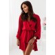 Rozkloszowana sukienka z gumką w pasie Madellay - czerwona