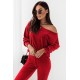 Dres damski welurowy Kanava - czerwony