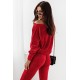 Dres damski welurowy Kanava - czerwony