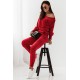 Dres damski welurowy Kanava - czerwony