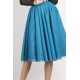 Tiulowa spódnica midi Yasmine - niebieska