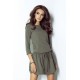 Sportowa sukienka odcinana w pasie Anette - khaki