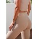 Beżowe klasyczne legginsy push-up Naomar