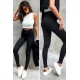 Czarne elastyczne legginsy push-up Wish