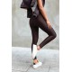 Czekoladowe elastyczne legginsy push-up Wish