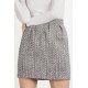 Dzianinowa mini spódnica Anabelle - biało-czarna