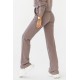Mocca spodnie dresowe z przeszyciami Lamia
