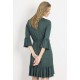 Dzienna sukienka z paskiem Shira - zielona