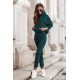 Dresy damskie bluza z kapturem i spodnie dresowe Bibi - butelkowa zieleń