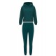 Dresy damskie bluza z kapturem i spodnie dresowe Bibi - butelkowa zieleń