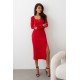 Czerwona elastyczna sukienka LUMINA