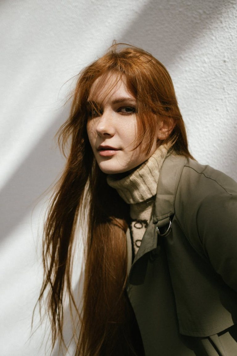 Face of Redhead Woman